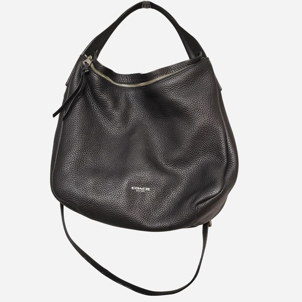 Coach Bleecker Sullivan Hobo Black Leather Shoulder Bag Like New Quiet Luxury